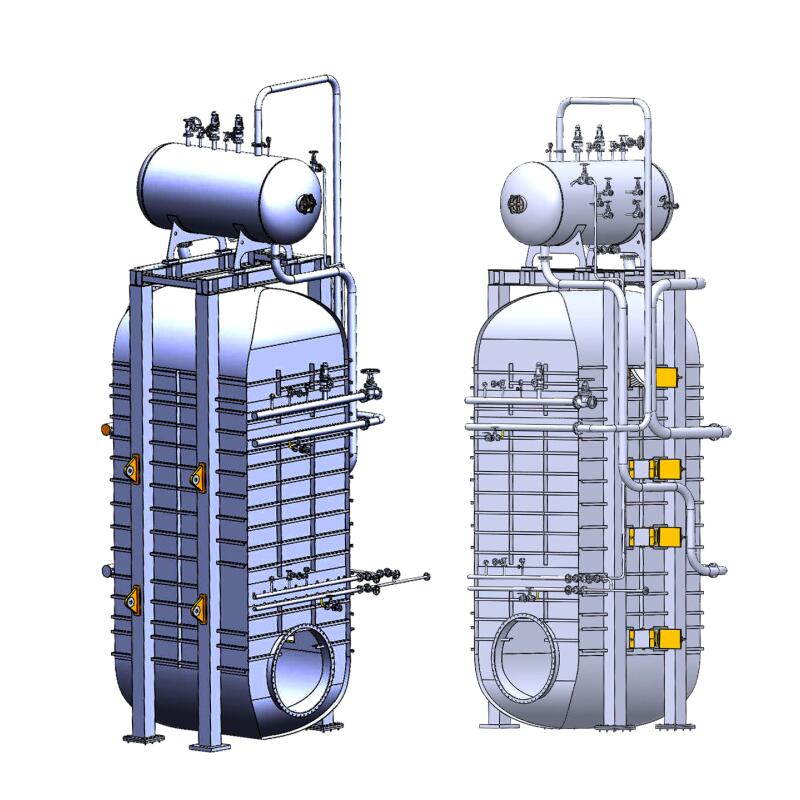重油發電機組余熱鍋爐3D模型